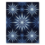 Deep Blue Icy Starburst Rug