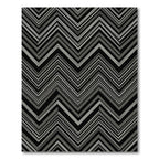 Monochromatic Slate Chevron Lines Rug