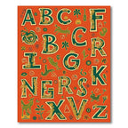 Whimsical Animal Alphabet Garden Rug