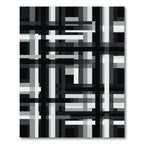 Monochromatic Intersection Grid Plaid Rug