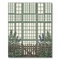 Green Lattice Garden Foliage View Rug