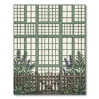 Green Lattice Garden Foliage View Rug