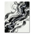 Abstract Ink Stroke Swirls Rug