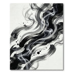 Abstract Ink Stroke Swirls Rug