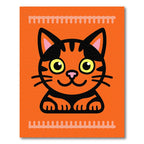Cute Orange Tabby Cat Face Rug