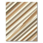 Modern Neutral Earth Tone Diagonal Stripe Rug