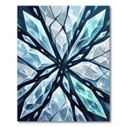 Crystal Ice Geometric Shard Burst Rug