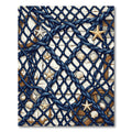 Coastal Navy Rope Starfish Shell Rug