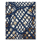 Coastal Navy Rope Starfish Shell Rug