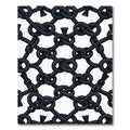 Black Woven Knot Lattice Rug