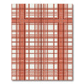 Reddish Brown Plaid Lines Rug