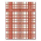 Reddish Brown Plaid Lines Rug