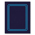Modern Royal Blue Double Border Rug
