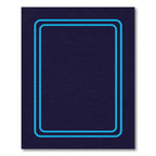 Modern Royal Blue Double Border Rug