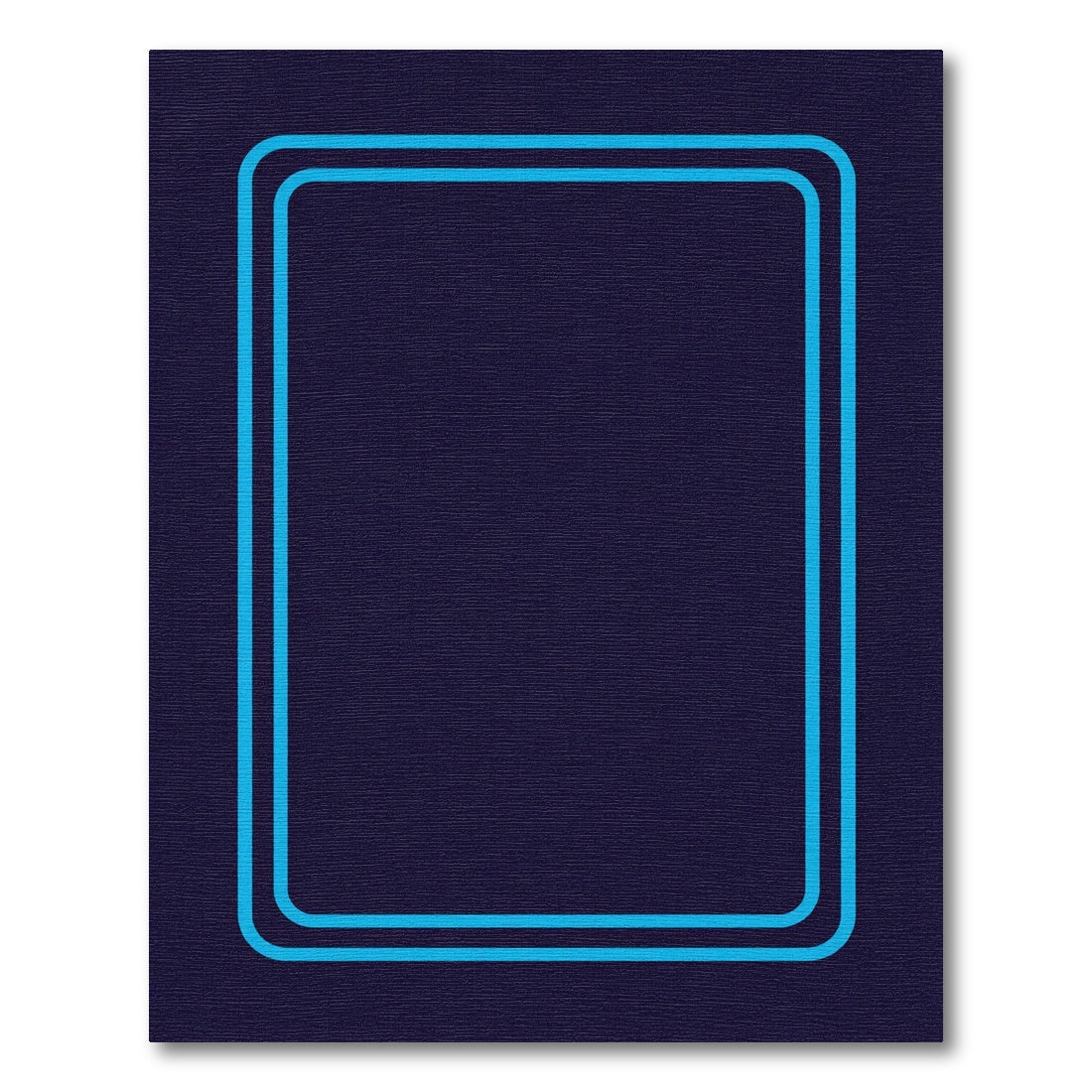 Modern Royal Blue Double Border Rug