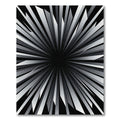 Monochromatic Abstract Sunburst Radiant Vortex Rug