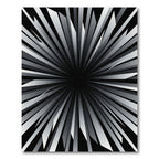Monochromatic Abstract Sunburst Radiant Vortex Rug