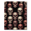 Gothic Beige and Brown Skull Mosaic Rug