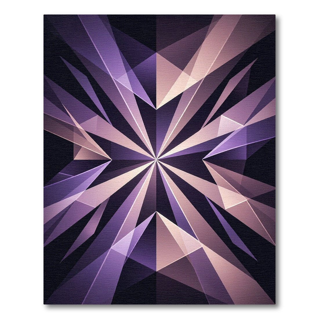 Amethyst Geometric Starburst Prism Rug