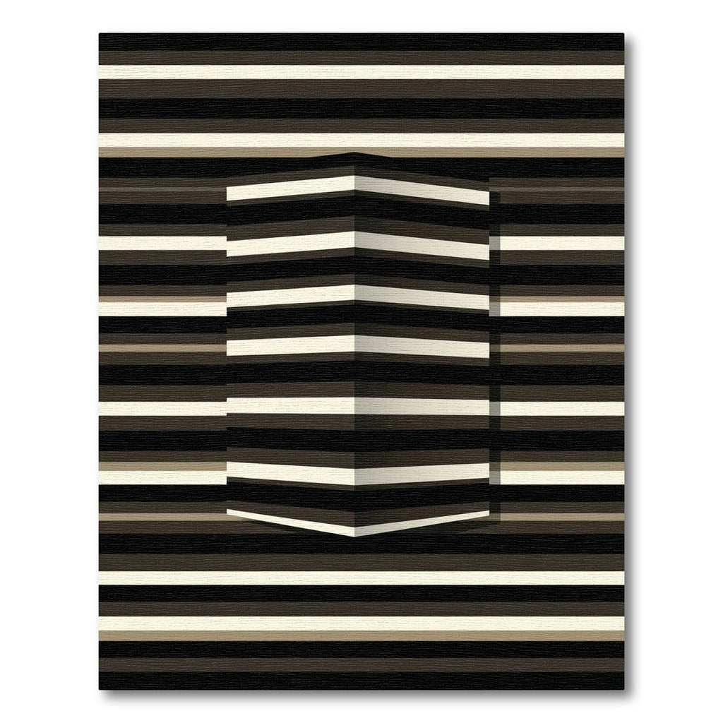 Monochromatic Op Art Stripe Illusion Rug
