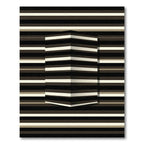 Monochromatic Op Art Stripe Illusion Rug