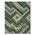 Sage Geometric Chevron Tribal Rug
