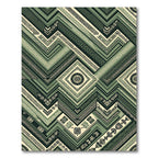 Sage Geometric Chevron Tribal Rug