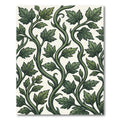 Lush Green Vine Leaf Scroll Rug