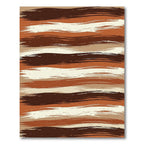 Earthy Tone Brushstroke Stripes Rug