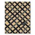 Tan Black Gray Diagonal Weave Rug