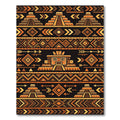 Aztec Tribal Geometric Earth Tones Rug