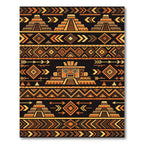 Aztec Tribal Geometric Earth Tones Rug