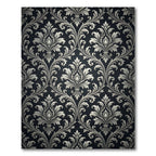 Classic Silver Damask Scroll Rug