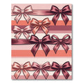 Elegant Blush Rose Ribbon Bows Rug