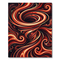 Crimson Swirl Vortex Abstract Rug