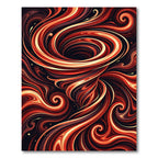 Crimson Swirl Vortex Abstract Rug
