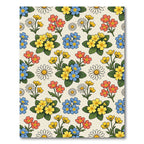Yellow Blue Coral Daisy Meadow Rug