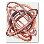 Crimson And Coral Intertwined Rings Rug