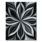 Monochrome Gray Organic Swirl Rug