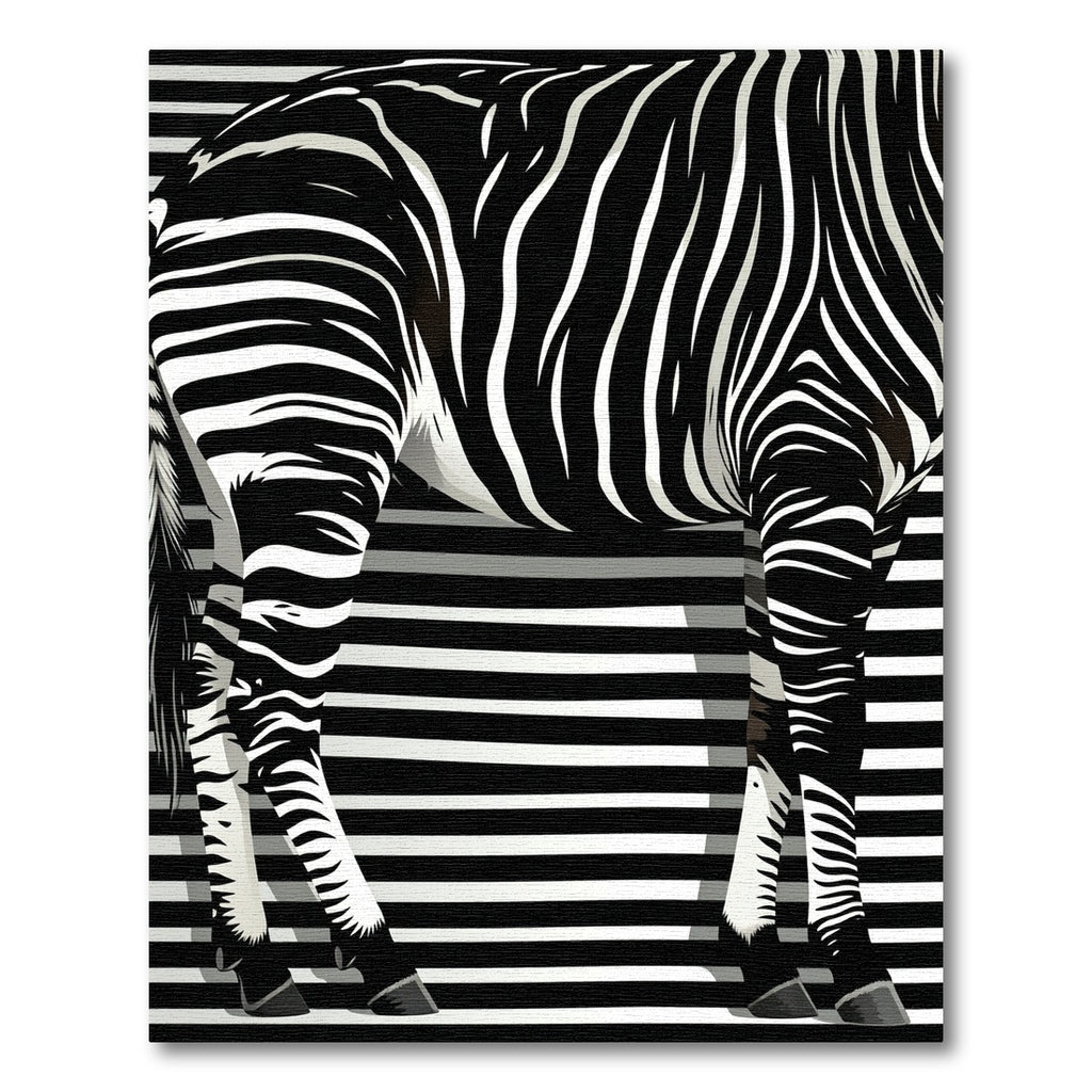 Bold Monochrome Zebra Stripe Art Rug
