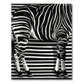 Bold Monochrome Zebra Stripe Art Rug