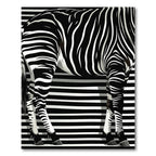 Bold Monochrome Zebra Stripe Art Rug