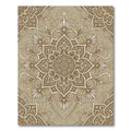 Golden Beige Filigree Medallion Rug