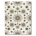 Earthy Brown Sunburst Starburst Medallions Rug