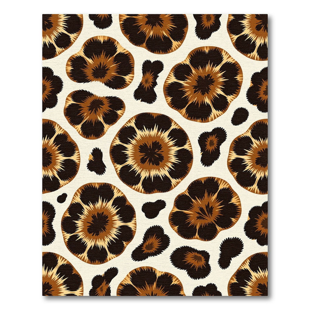 Brown Tan Feline Spots Rug