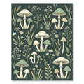 Forest Sage Mushroom and Wildflower Meadow Rug