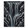Monochromatic Crystal Waterfall Cliffs Rug