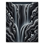 Monochromatic Crystal Waterfall Cliffs Rug