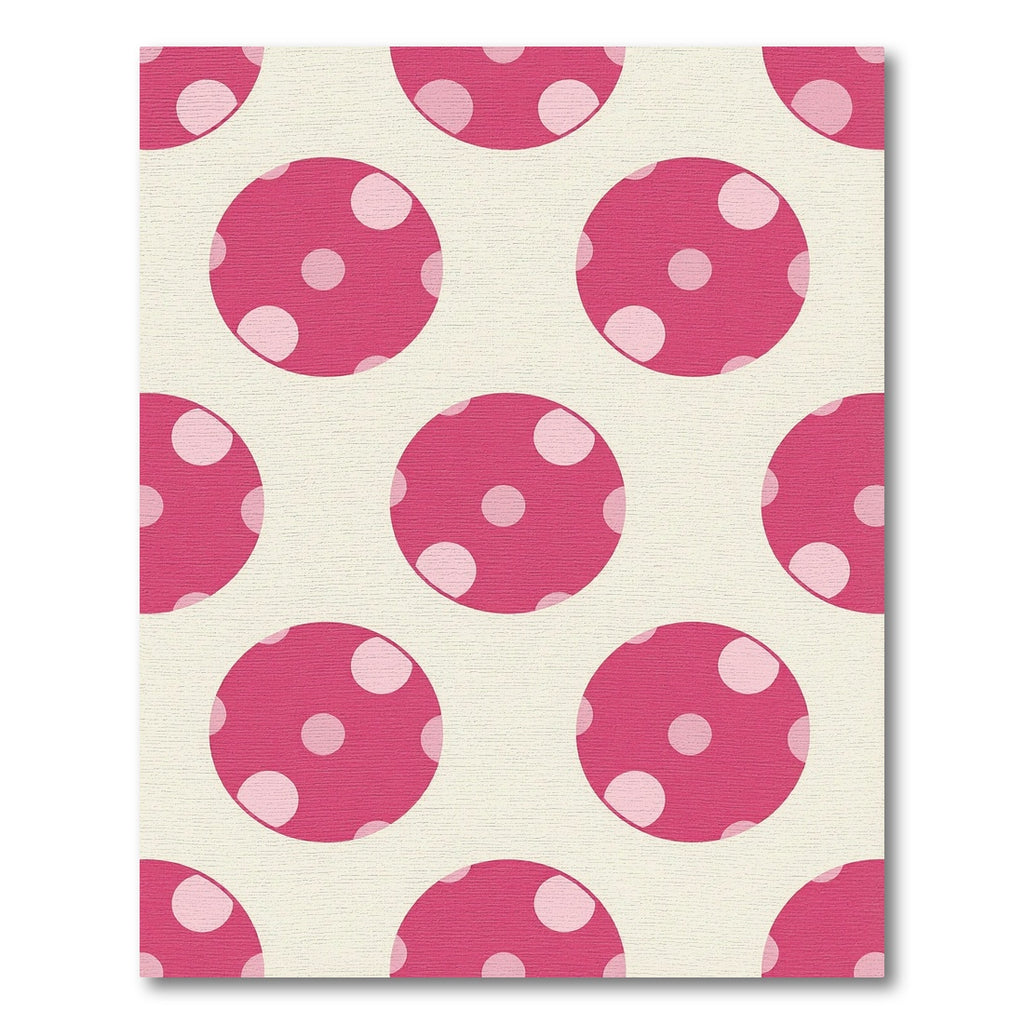 Large Magenta Polka Dot Circles Rug