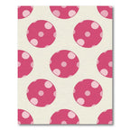 Large Magenta Polka Dot Circles Rug